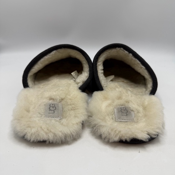 UGG Men’s Black Shearling Slippers Size 11 - Picture 6 of 8